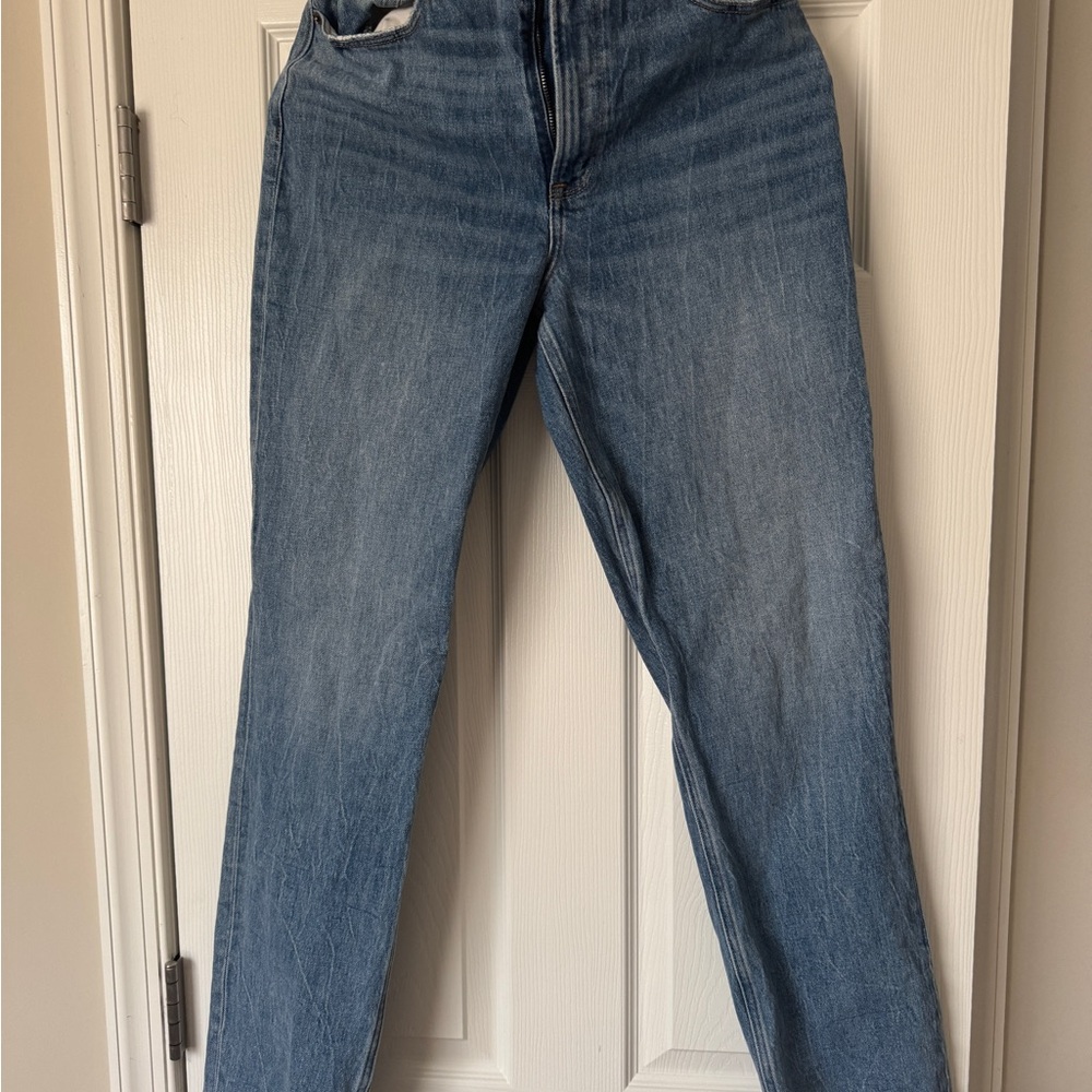 Abercrombie & Fitch Women's Light Blue Straight Leg Jeans - 27L